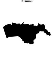 Kisumu county blank outline map vector