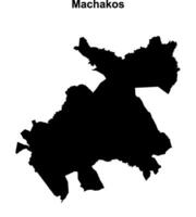 Machakos county blank outline map vector
