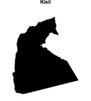 Kisii county blank outline map vector