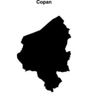 Copan department blank outline map vector