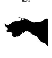 Colon department blank outline map vector