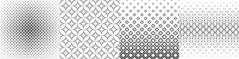 Black and white pattern collection vector