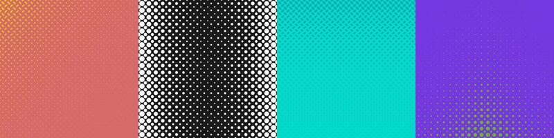 Abstract geometric halftone pattern set vector