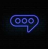 Talk bubble speech sign, feedback and support group chat and dialogue, message and notification icons, futuristic technology with turquoise neon glow in the smoke, business vector