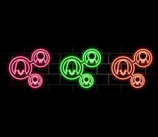 Social network connection and global business communication concept. icon isolated on white background. vector