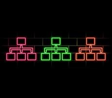 organizational in four different variations. set on white vector