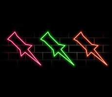 Neon light glowing with configure icon. Tools symbol glowing animation. vector