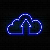 UI icon with neon light isolated in black background. 3d rendering vector