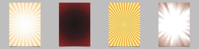 Abstract ray burst brochure background collection vector