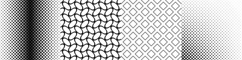 Monochrome geometrical pattern collection vector
