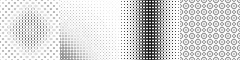 Black and white pattern collection vector