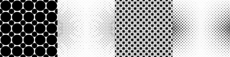 Monochrome geometrical pattern collection vector