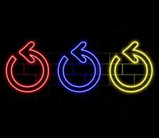 Abstract neon arrow icon animation background. Right arrow globe neon icon. Up right neon arrow. neon arrow sign. vector