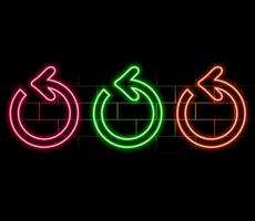Abstract neon arrow icon animation background. Right arrow globe neon icon. Up right neon arrow. neon arrow sign..pink vector