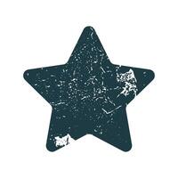 Star shape icon. geometric Rating and review symbol with grunge texture. Decoration and advertising sign. Scratch tag and label. Black silhouette isolated on white background illustration image vector