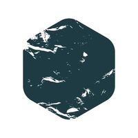 Grunge hexagon Stamp. Distress grain surface dust and rough background concept. Overlay texture stamps with banners, logos, icon, label and badges vector