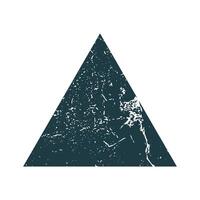 Grunge triangle Stamp. Distress grain surface dust and rough background concept. Overlay texture stamps with banners, logos, icon, label and badges vector