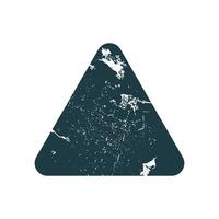 Grunge triangle Stamp. Distress grain surface dust and rough background concept. Overlay geometric texture stamps with banners, logos, icon, label and badges vector