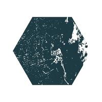 Grunge hexagon Stamp. Distress geometric grain surface dust and rough background concept. Overlay texture stamps with banners, logos, icon, label and badges vector