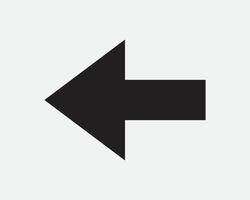 Left Arrow Point Pointer Side Beside Arrowhead Pointing West Before Previous Backout Next Aim Route Path SVG Sign Icon Shape Outline Black White vector