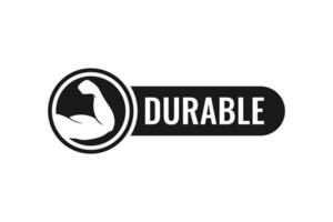 Durable icon. Durable label sign. Durable logo for products, websites, packaging design elements, and more. vector