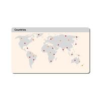 Location map infographics. Dashboard template for big data visualization. vector