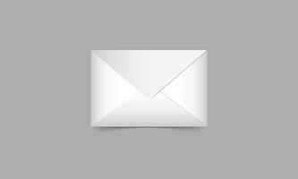 Set of realistic White envelopes in different positions. Folded and unfolded envelope backpack isolated vector