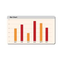 Bar chart infographics. Dashboard template for big data visualization. vector