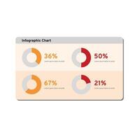 Pie chart infographics. Dashboard template for big data visualization. vector