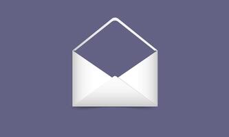 Set of realistic White envelopes in different positions. Folded and unfolded envelope backpack isolated vector