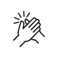 Hands clapping icon vector