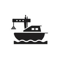 Cargo ship icon on white background vector