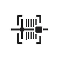 Barcode Scanner Icon on white background vector