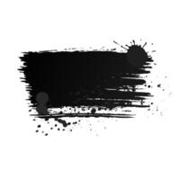 Brushstroke banner template. Grunge style text frame vector