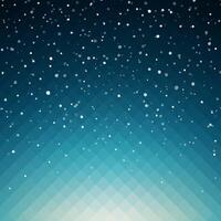 Abstract illustration in bright blue shades with falling snowflakes effect. Snowy background for your Christmas design. vector