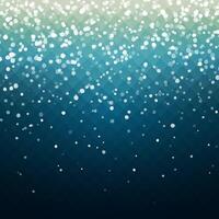 Abstract illustration in bright blue shades with fallen snowflakes effect. Snowy background for your Christmas design. vector