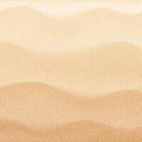 Top view of desert dunes or tropical seashore landscape. Wavy sand surface illustration. Realistic coastal beach texture. Summer background of natural sandy seaside shore. vector