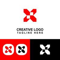 Modern monogram logo X. EPS 10 editable file. vector