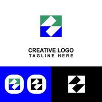 Z logo sign with square shape. vector