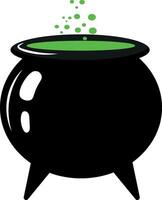 witch cauldron, illustration for backgrounds and designers vector