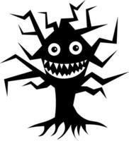 haunted tree, silhouette for backgrounds and designers vector