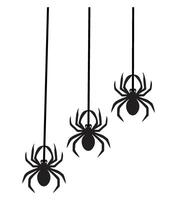 spider in the web black and white silhouette, for backgrounds and designers vector