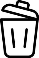 Opened Recycle Bin Icon Outline vector