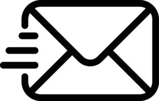Wing Style Email Inbox Outline Icon vector