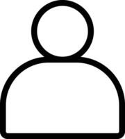 Simple User Profile Icon Outline vector