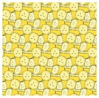 Banana Seamless Pattern, square repeating background with bananas slices, graphic illustration vector