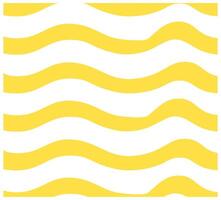 Yellow and white waves seamless pattern. linear ornament vector