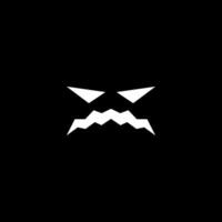 A silhouette of a scary angry face vector