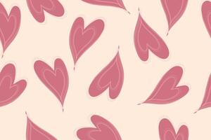 Seamless Red Heart Pattern Illustration vector