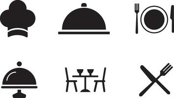 Catering icon set. Containing fork, spoon, knife vector